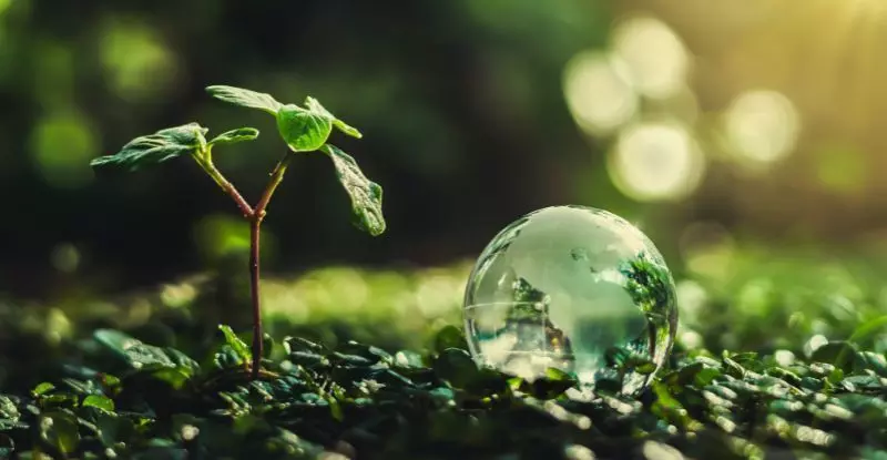 Ziemia zieleń futurystycznie